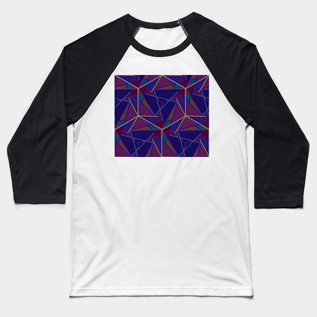Geometric Dot Art Baseball T-Shirt by Jane Izzy Designs
